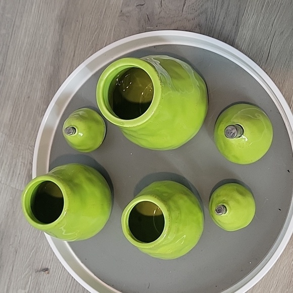 RAE DUNN By Magenta set of 3 Pear Canisters Artisan - Picture 3 of 10